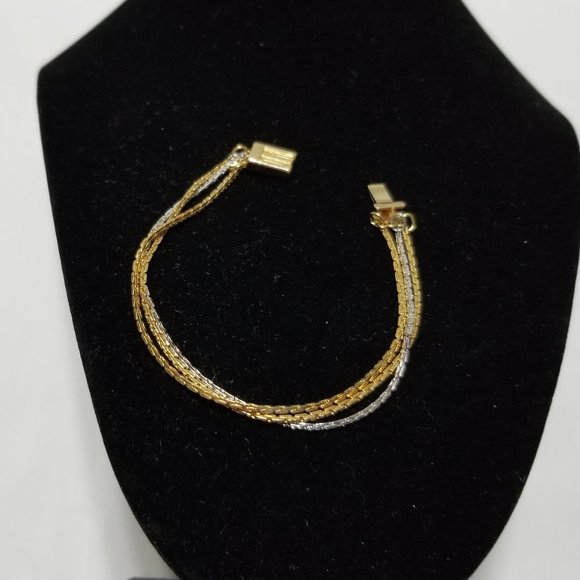 Vintage Avon Multi-Chain Silver and Gold Bracelet (J086) - Picture 8 of 12